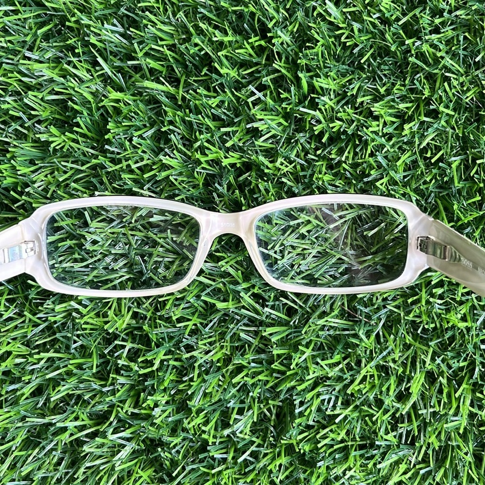 HUGO BOSS Designer Luxury Black & White Women’s Full Rim Eyeglasses - Picture 6 of 11